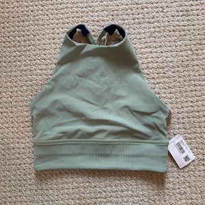Lululemon Energy High-Neck Longline Tough Bra in laurel green